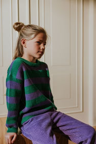 Stripes Knitted Sweater - Iris