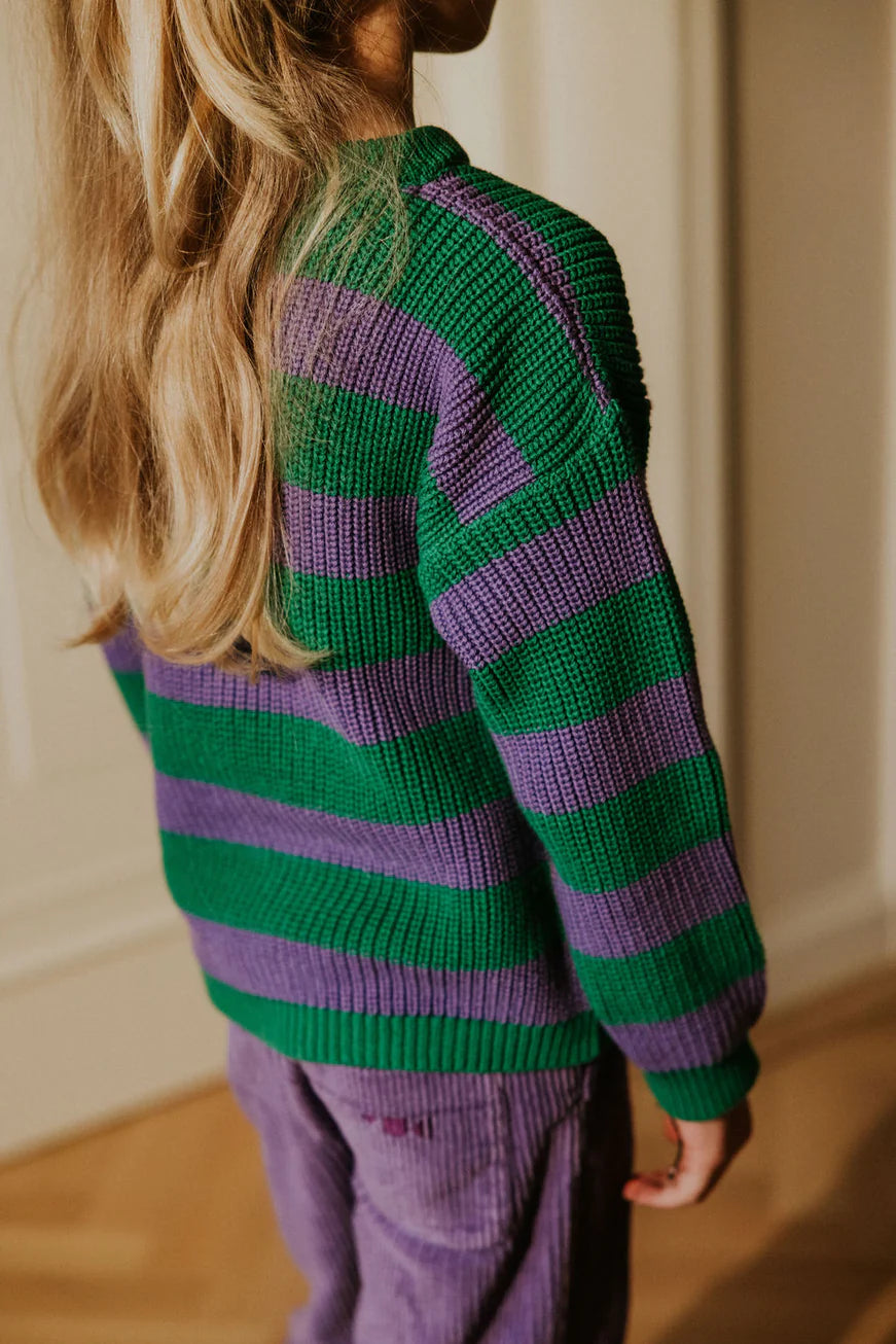 Stripes Knitted Sweater - Iris