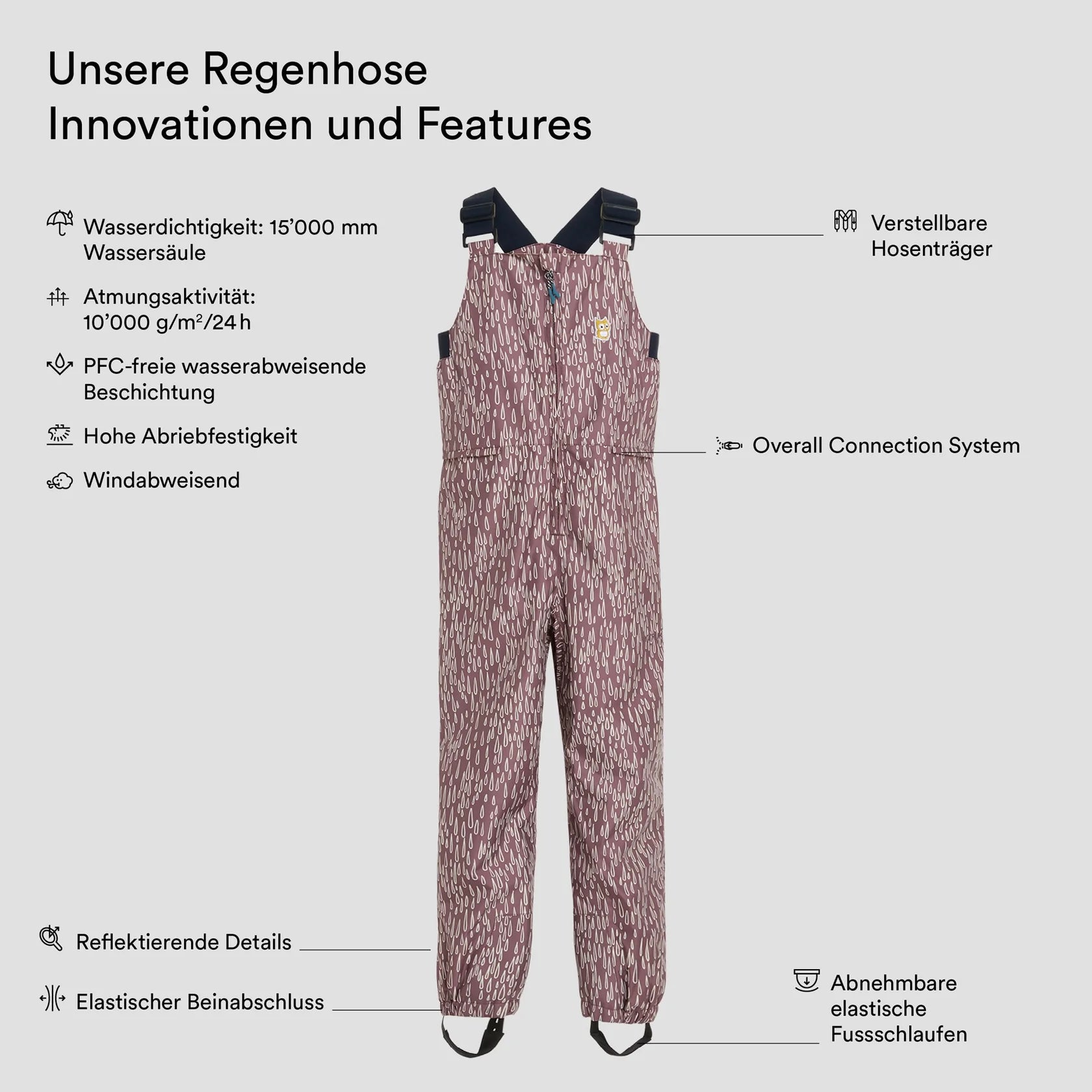 Dan rain pants - Mauve