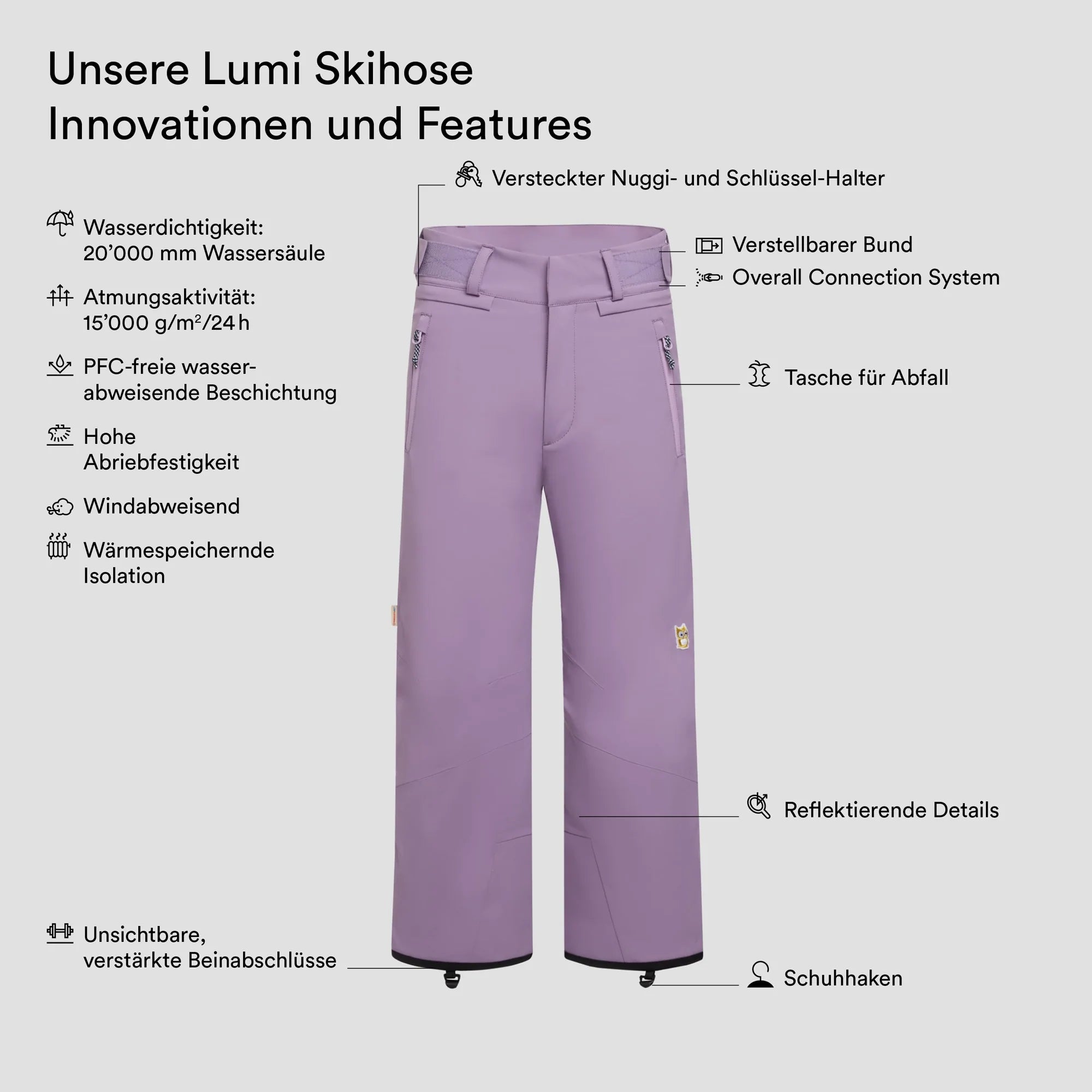 Lumi Skihose - Lavender