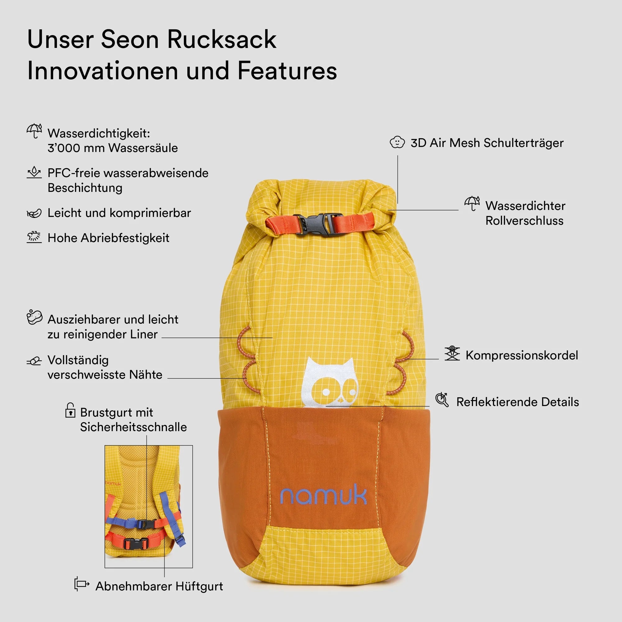 Seon Rucksack 6L - Sunflower Yellow