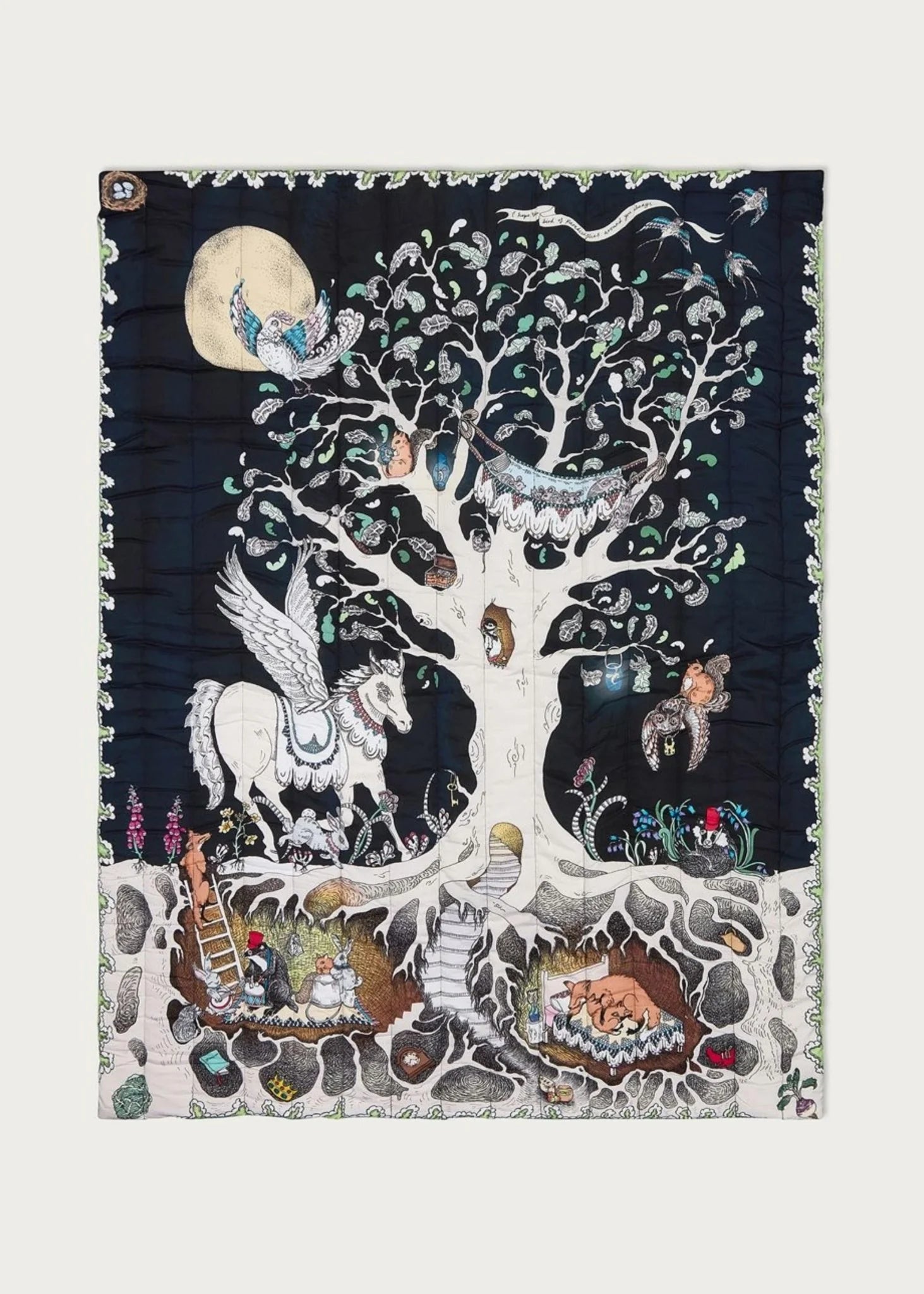 Quilted Blanket L 140x200 - Enchanted Forest