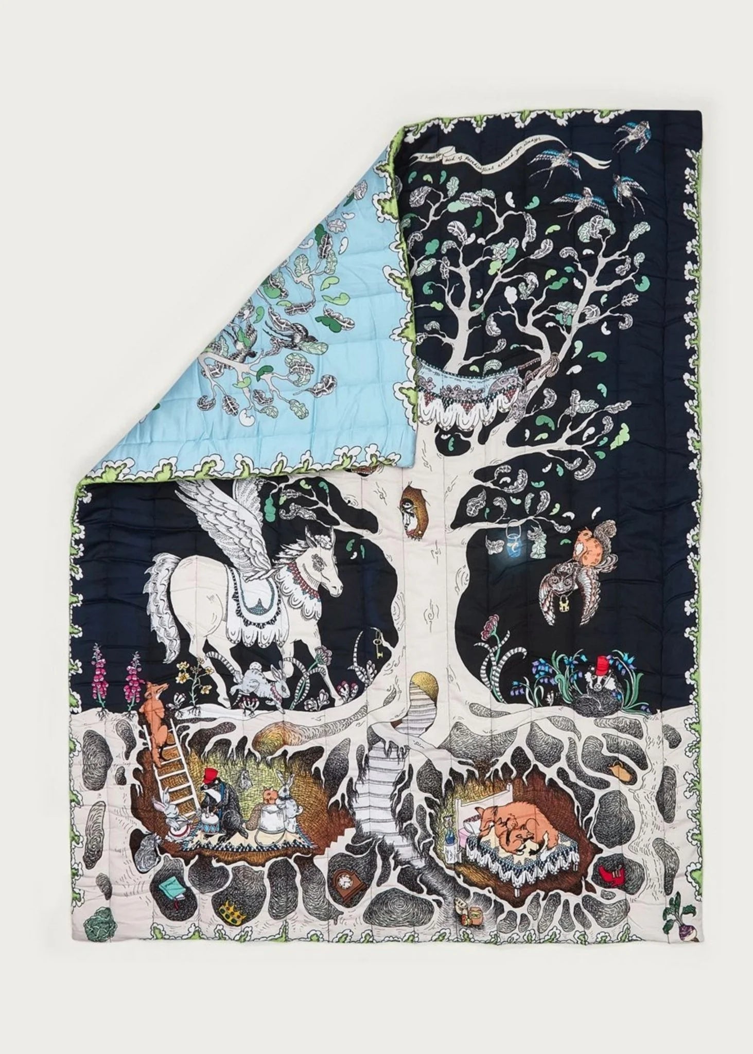 Quilted Blanket L 140x200 - Enchanted Forest