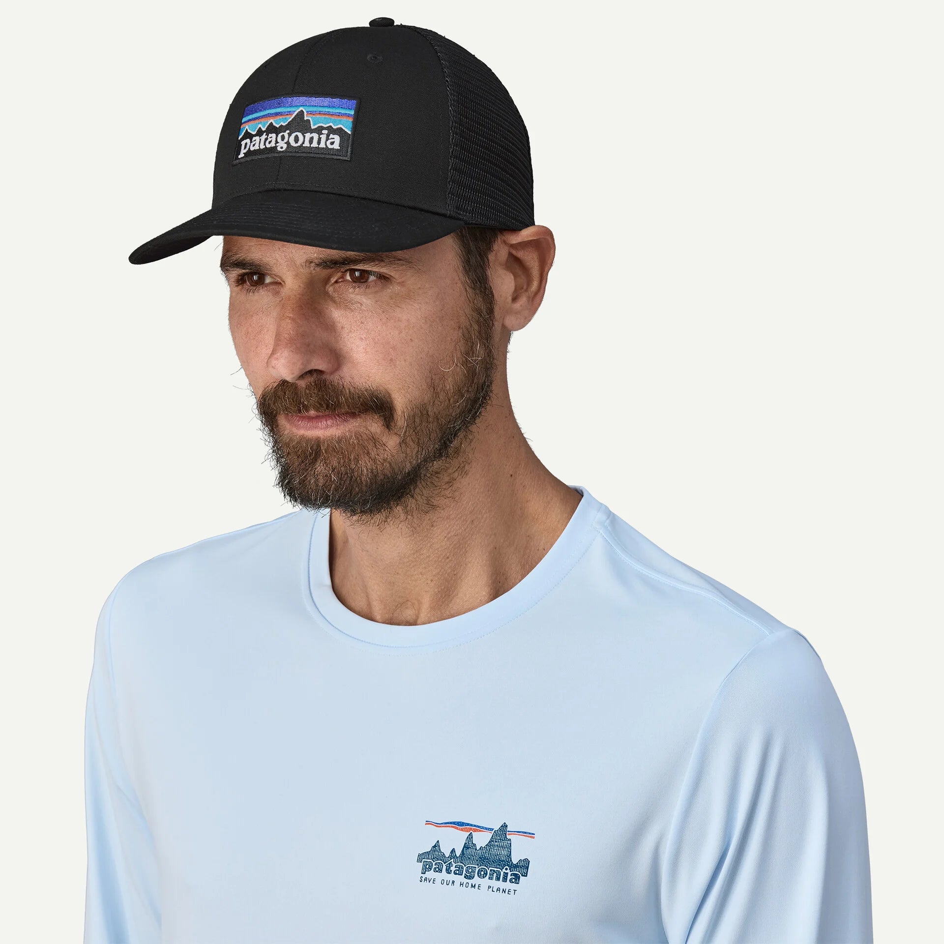 P-6 Logo Trucker Hat - Black