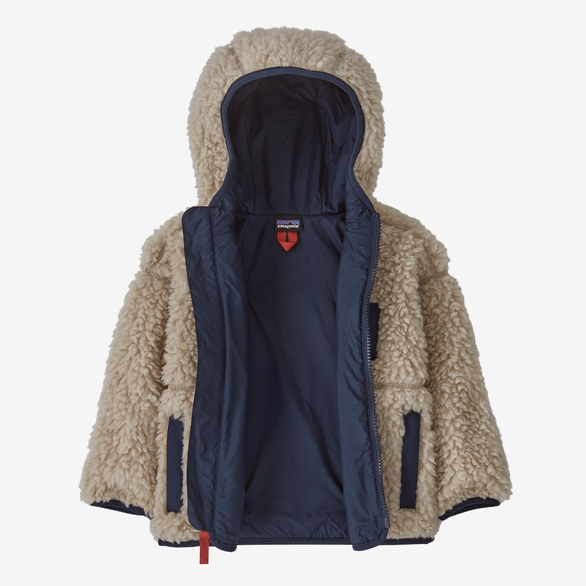 Baby Retro-X® Fleece Hoody - Natural w/New Navy