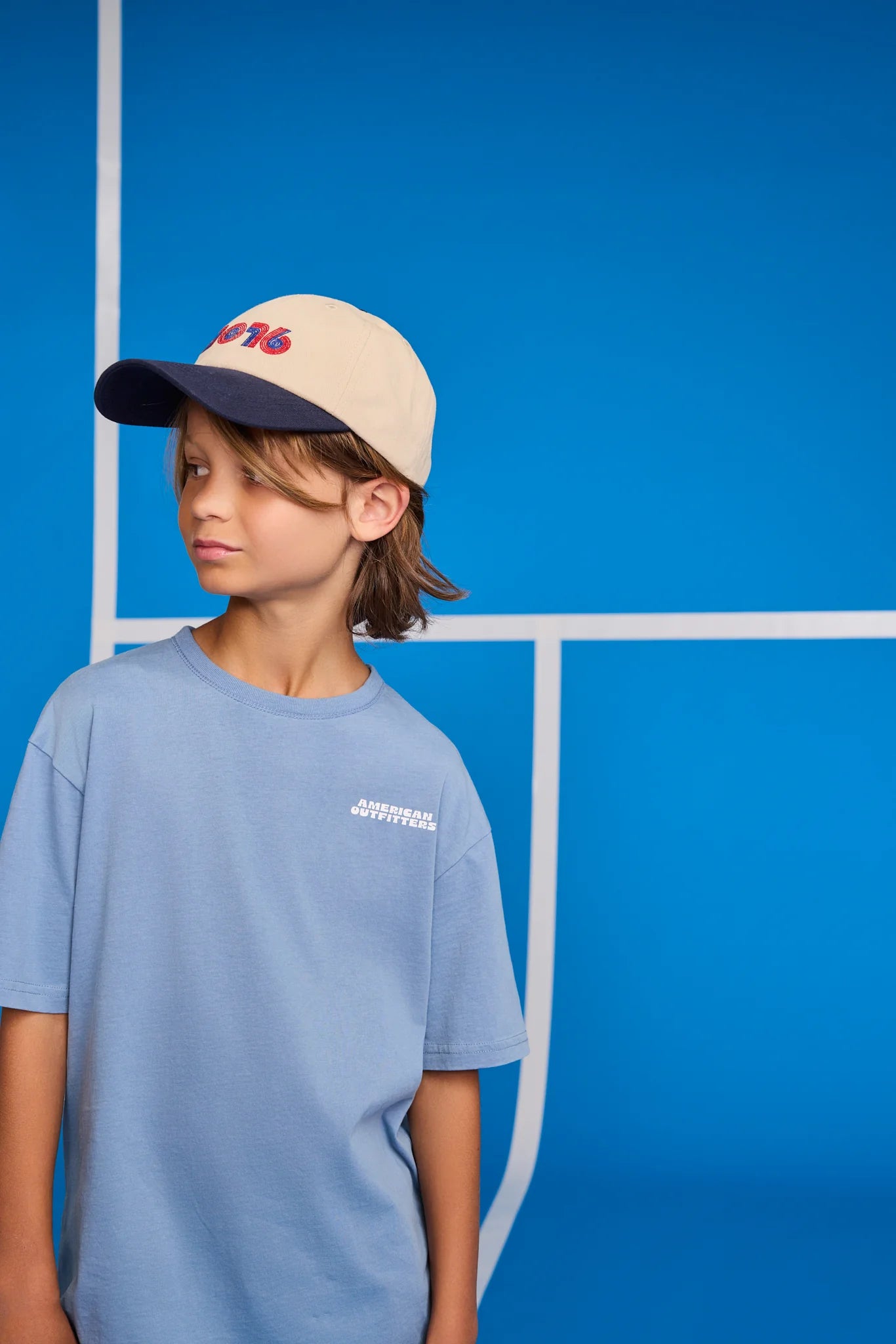 Silas T-shirt Burger - Denim Blue
