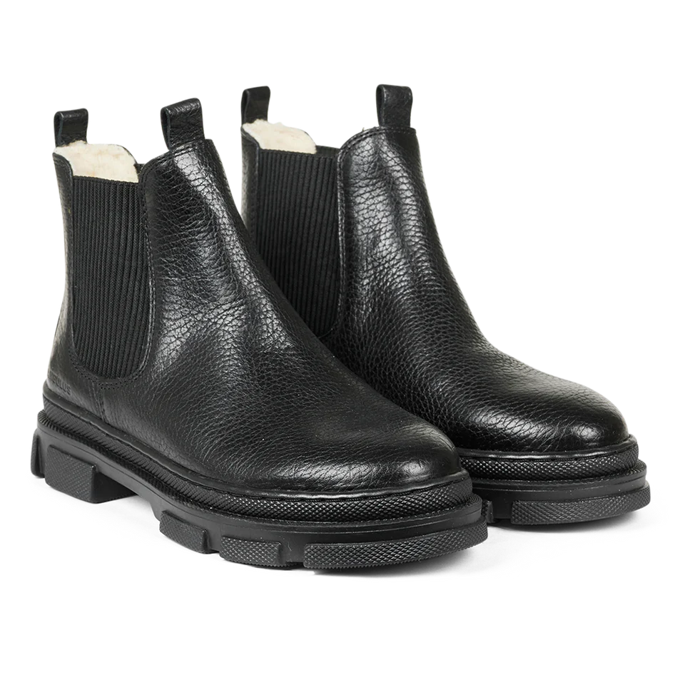 Kids Chelsea Boot Wollfutter - Black