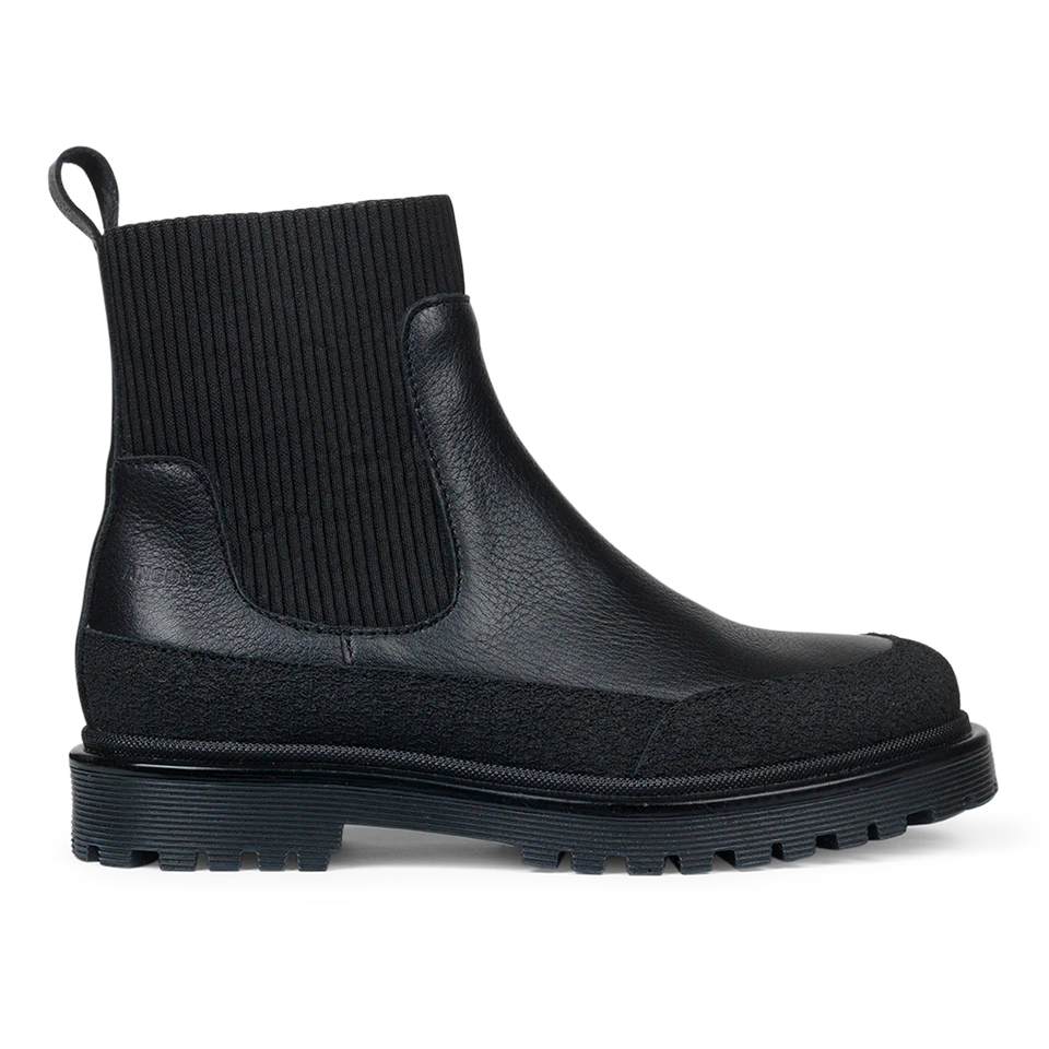 Kids Chelsea Boot w. Track Sole - Black