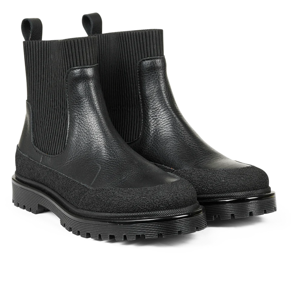 Kids Chelsea Boot w. Track Sole - Black