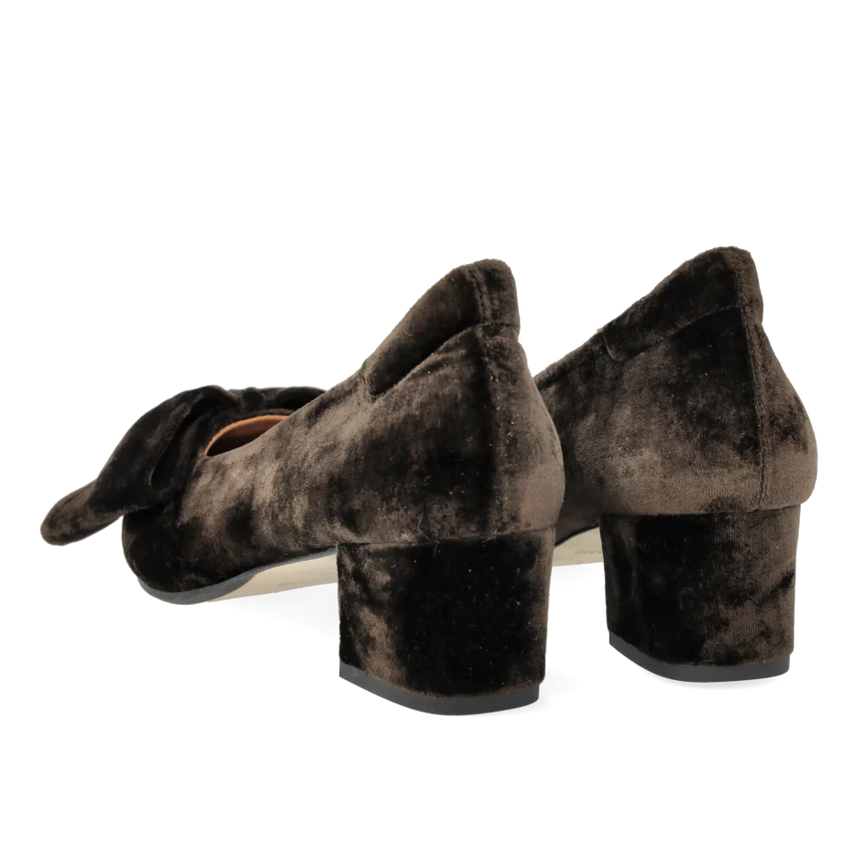 Schleifenpumps - Velvet Brown