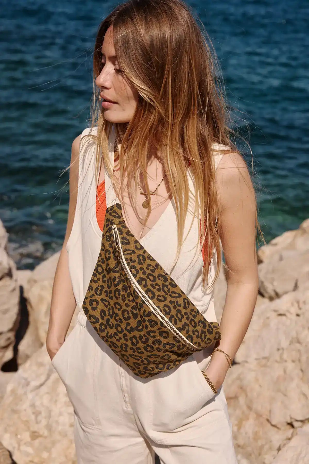 Gürteltasche Banana Leopard - Olive