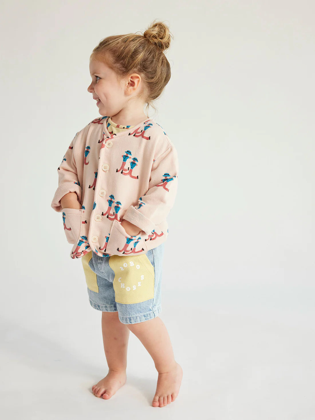 Baby Dancing Giants All Over Buttoned Sweatshirt