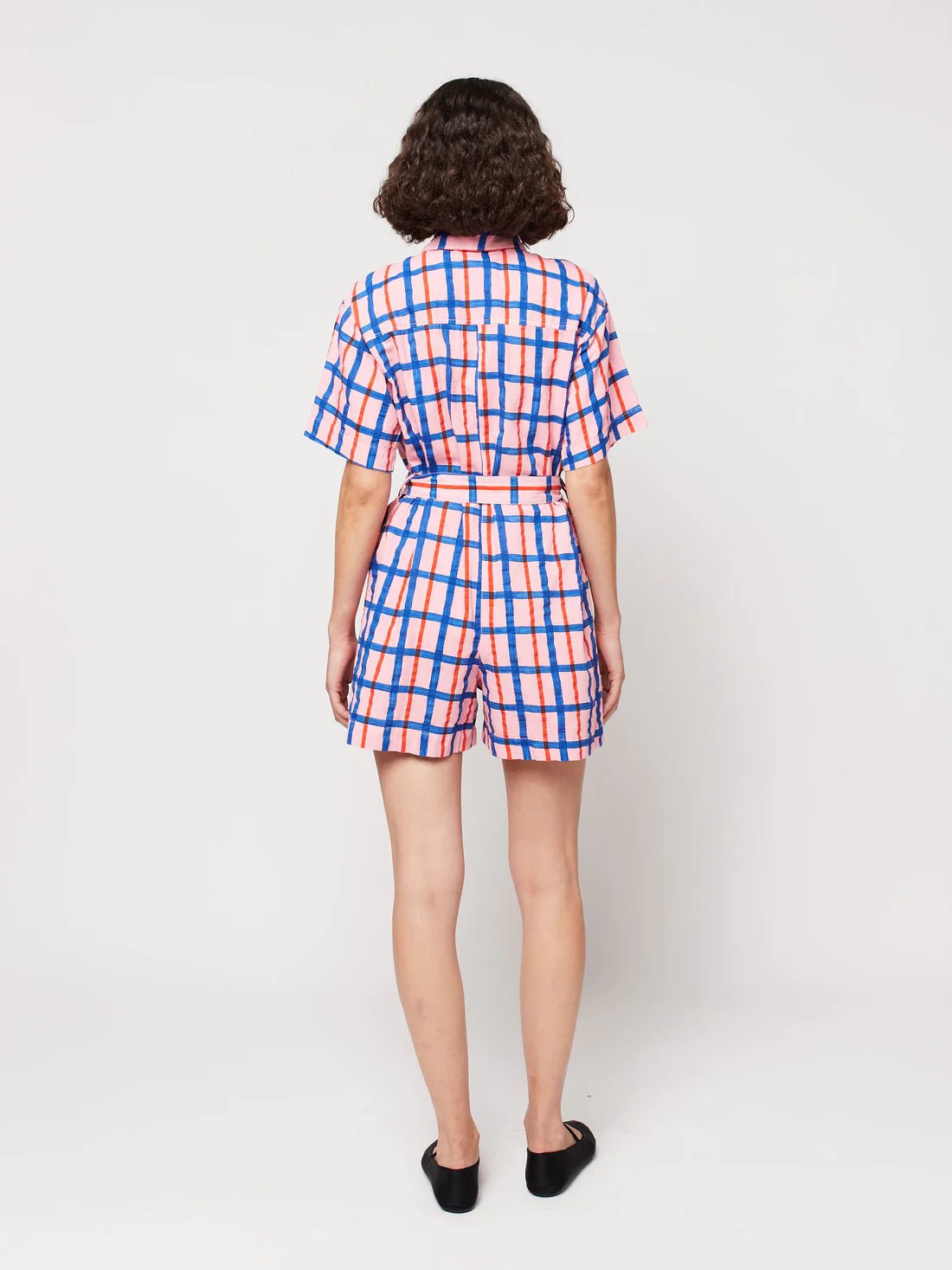 Checked Short Playsuit