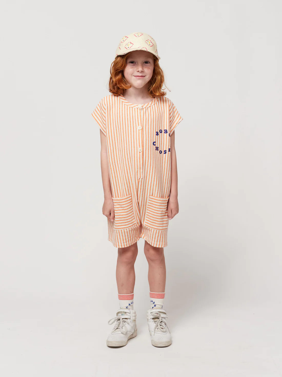 Bobo Choses Circle Vertical Stripe Playsuit