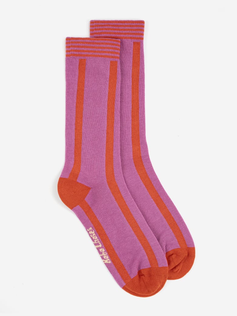 Pink Cotton Long Socks