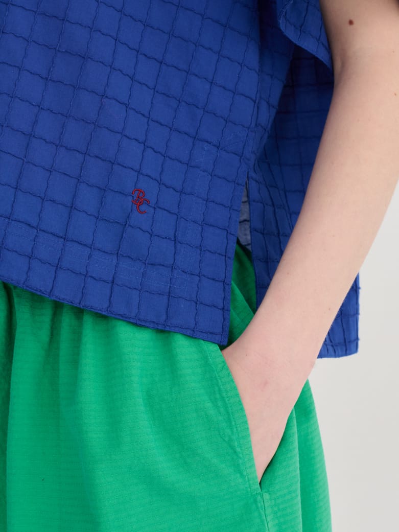 Recycled Cotton Evasé Skirt - Green