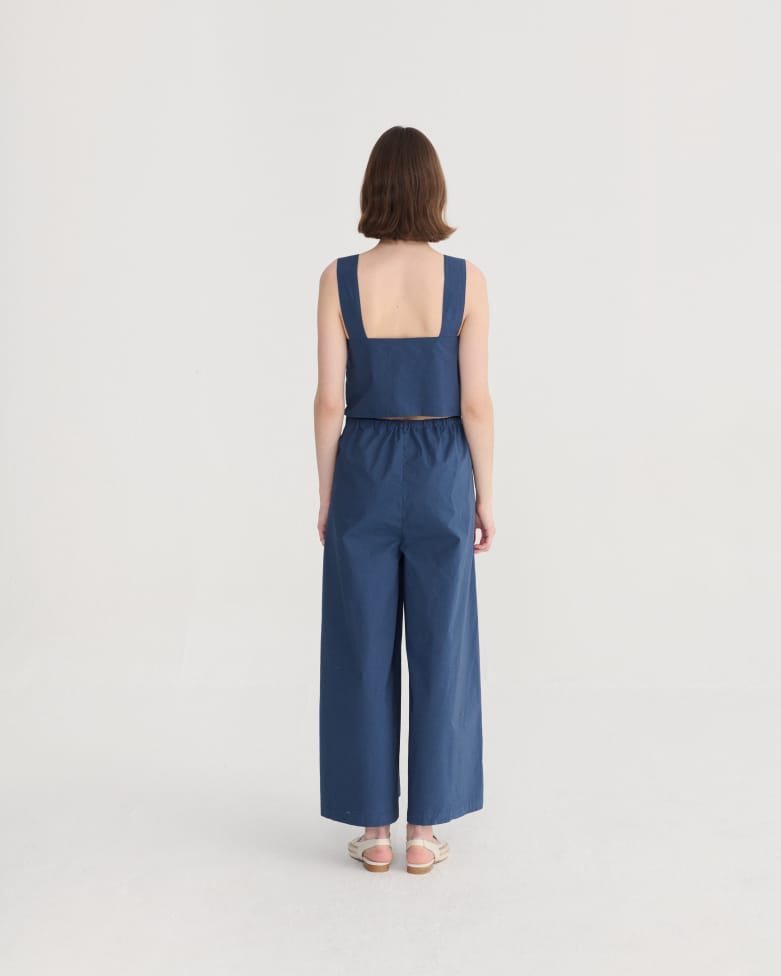 Textured Cotton Strap Overall