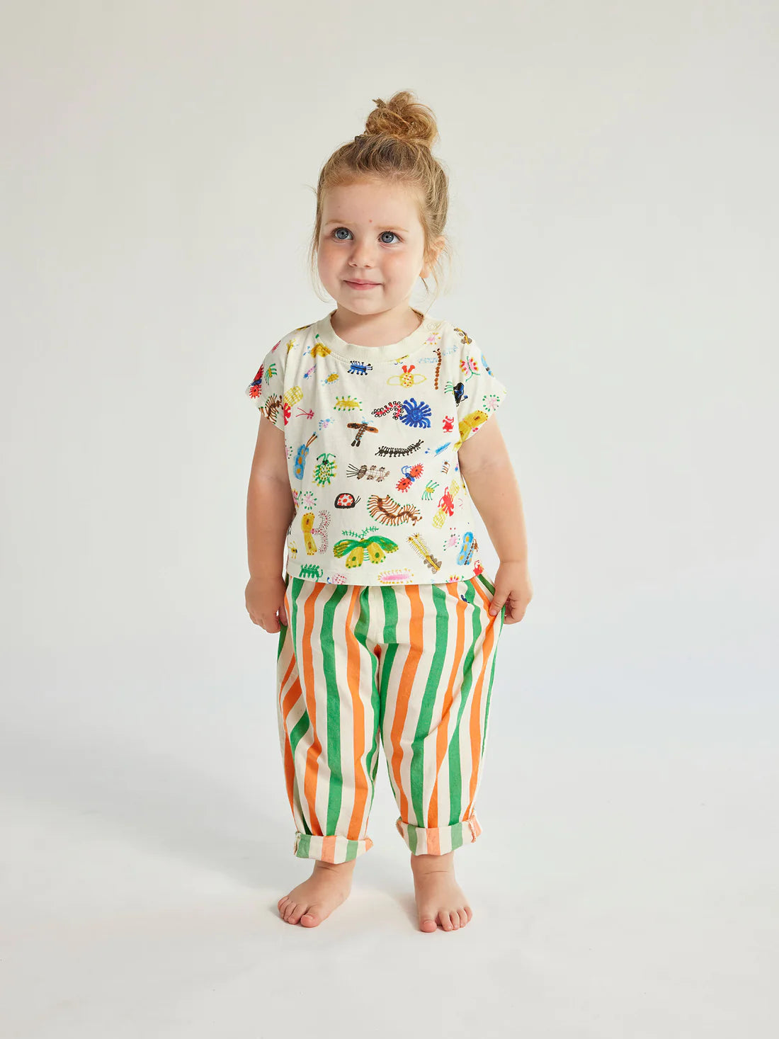 Baby Vertical Stripes Woven Pants