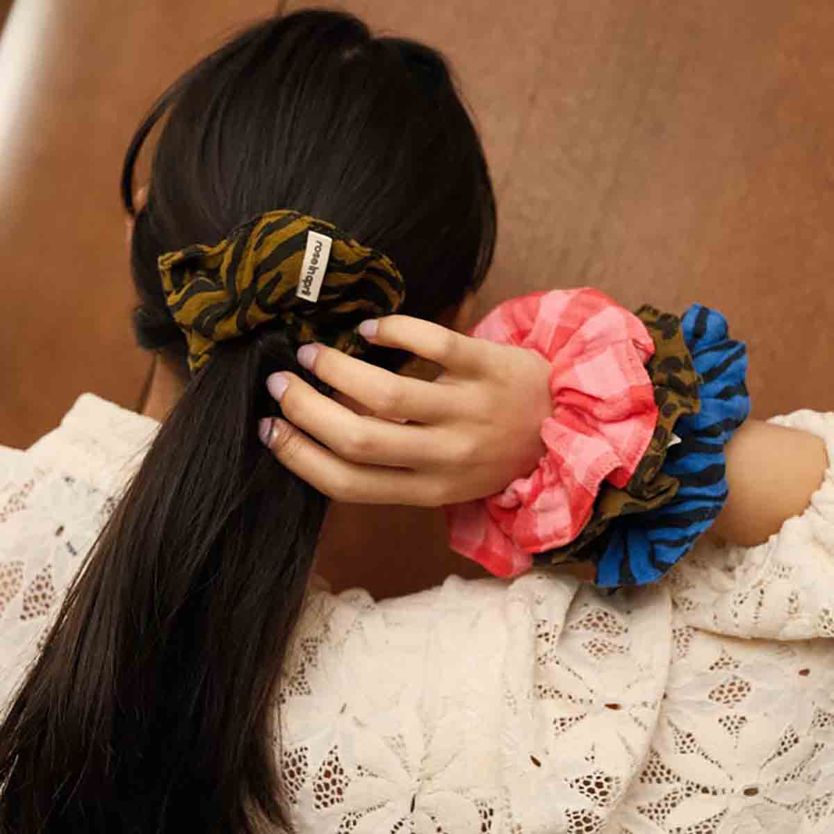 Scrunchie Chouchou - Zebra Tapenade