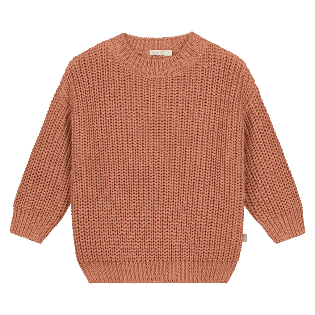 Chunky Knit Sweater - Brick
