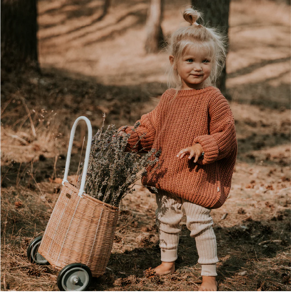 Chunky Knit Sweater - Brick