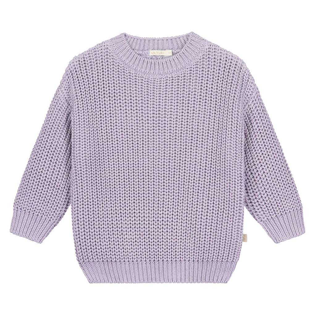 Chunky Knit Sweater - Lilac