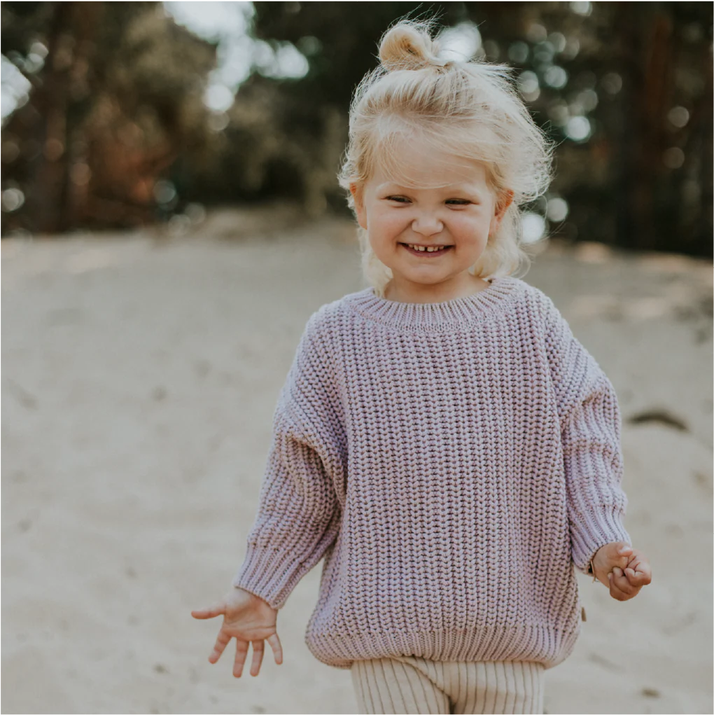 Chunky Knit Sweater - Lilac
