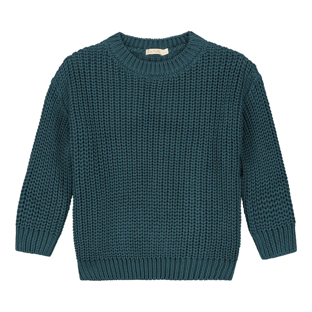 Chunky Knit Sweater - Petrol