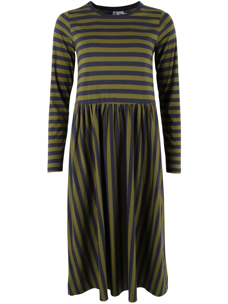 Danebasic LS Dress - Navy/Olive
