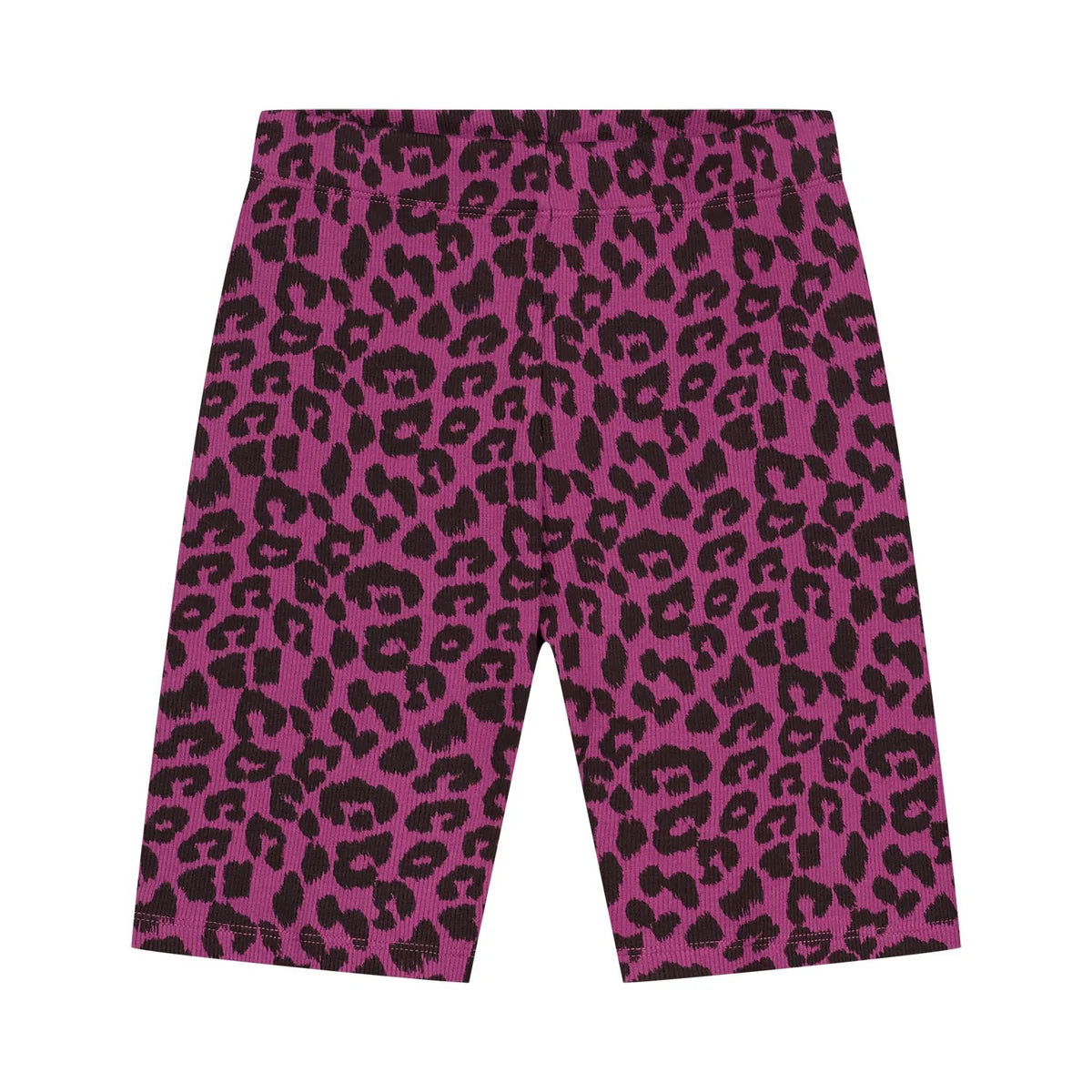 Leopard Biker Shorts Plum