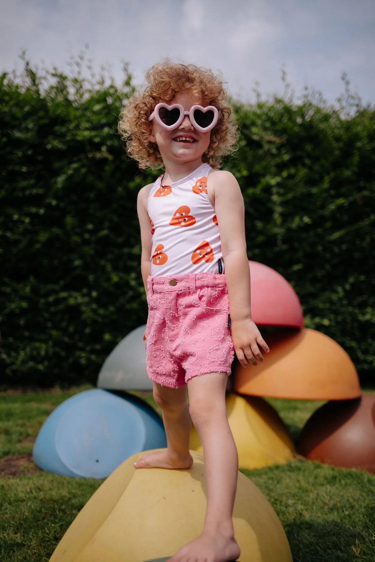 Patty Heart Swim Suit Pink