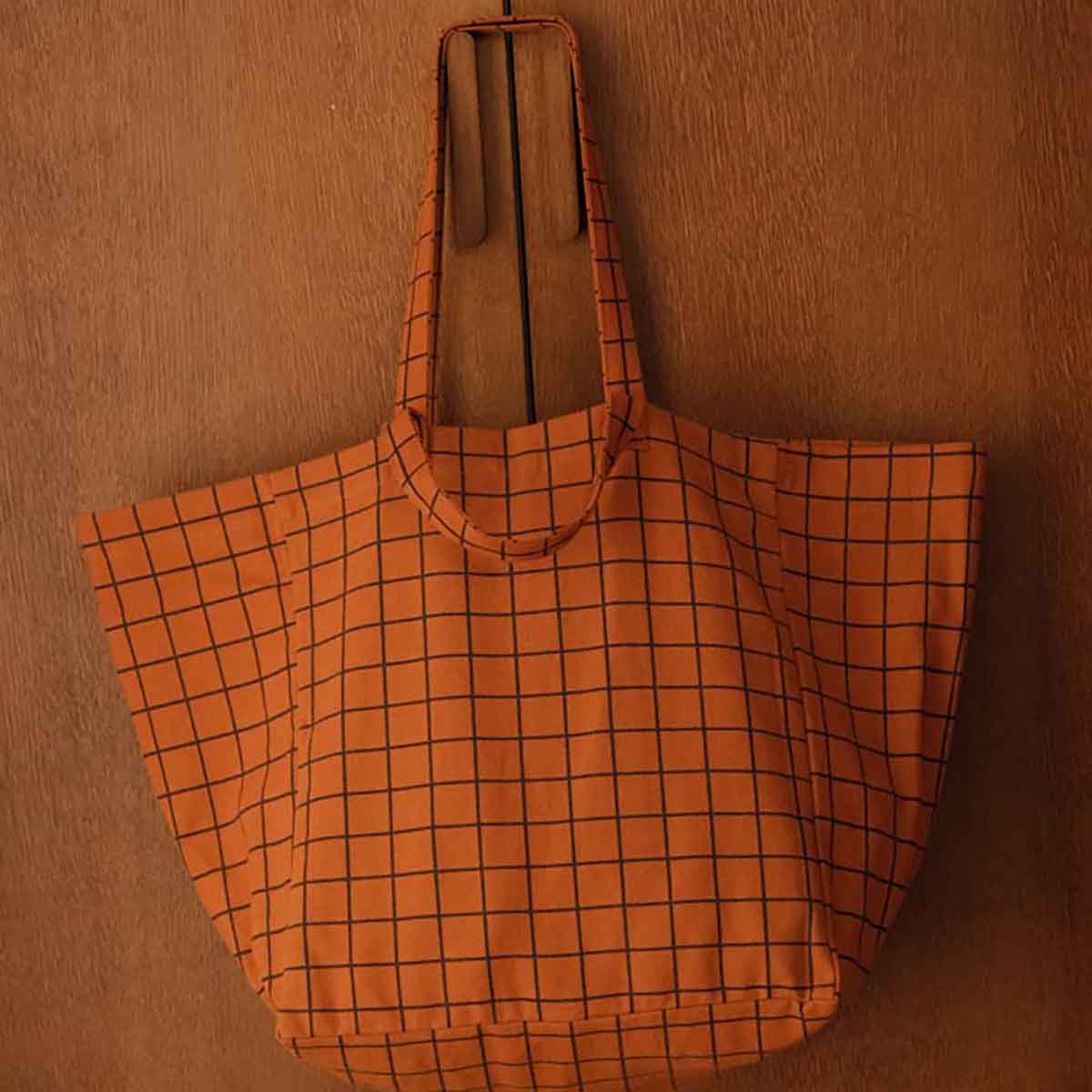 Shopper Elisa School Check - Ginger