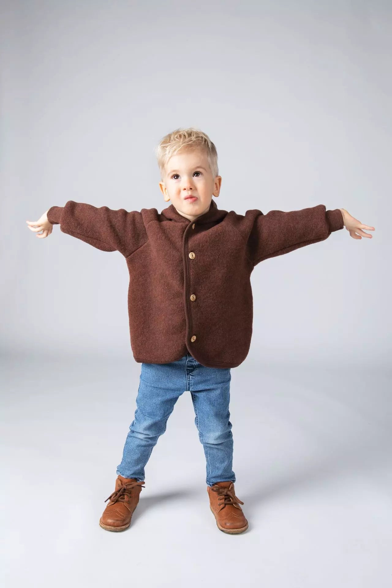Merino Jacke - Zimt