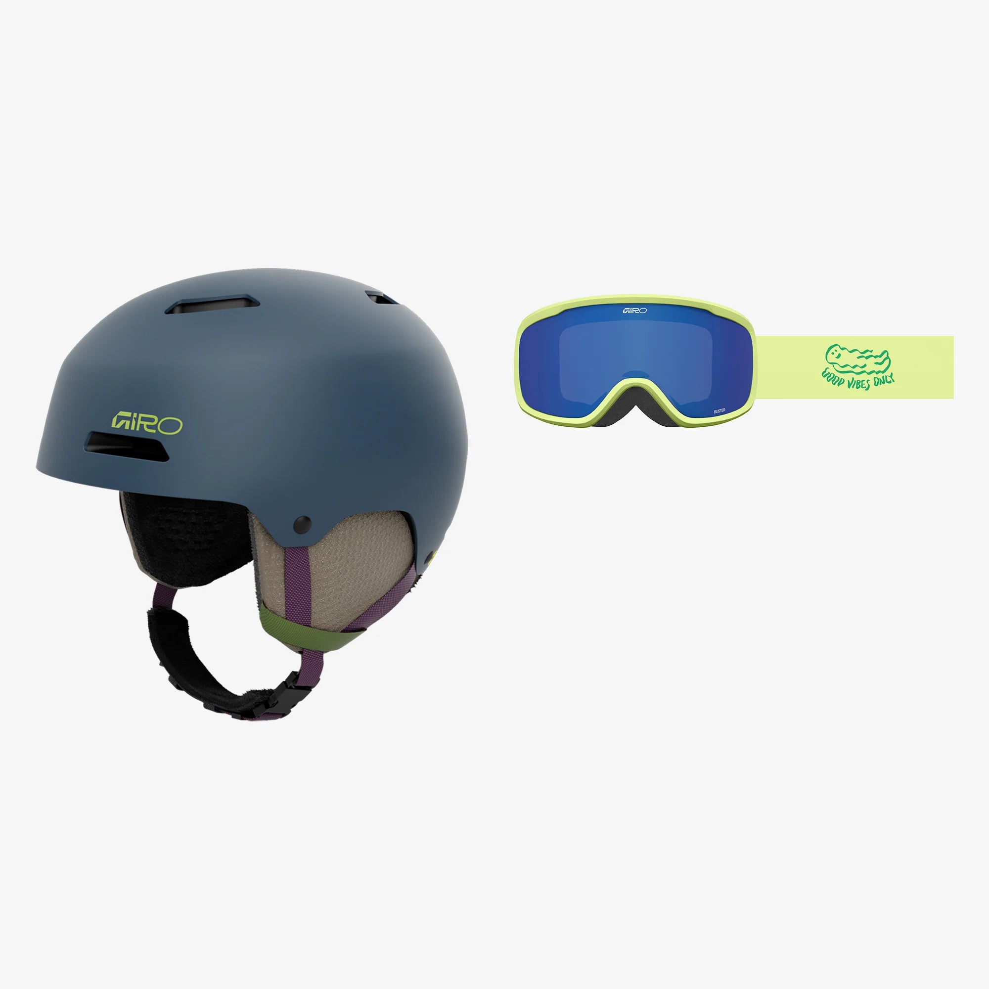 Crüe MIPS Skihelm/Skibrille Combi - Dark Blue
