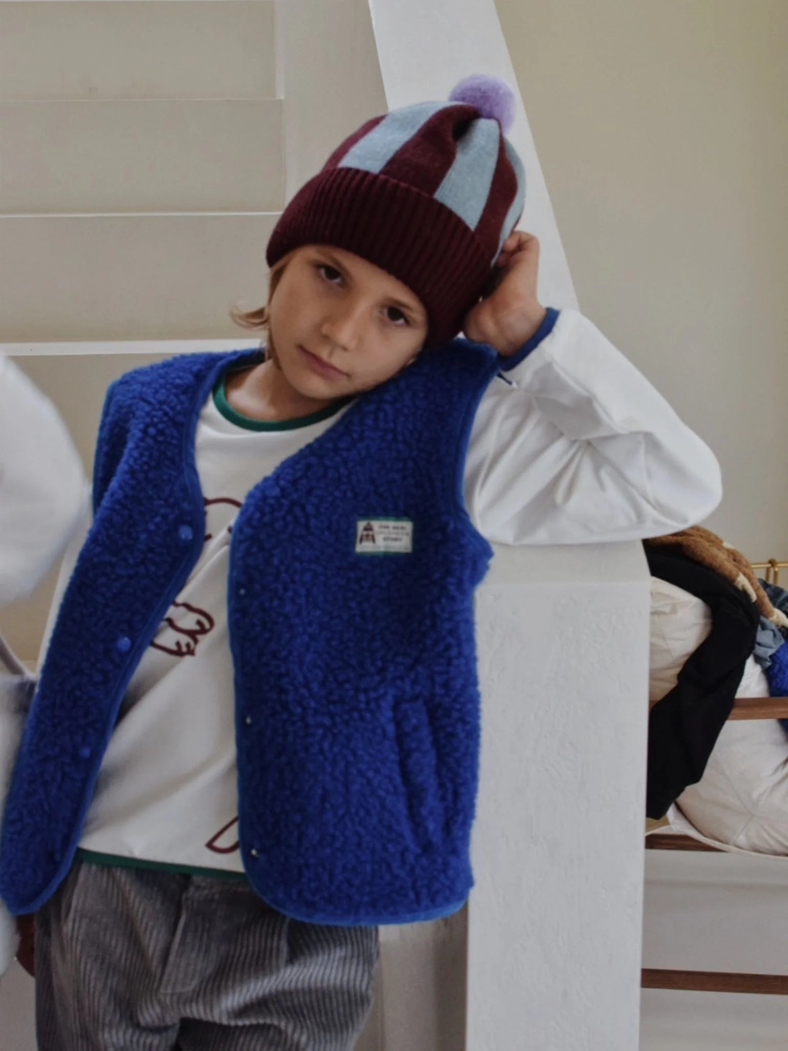 Merino Weste Kids - Cobalt
