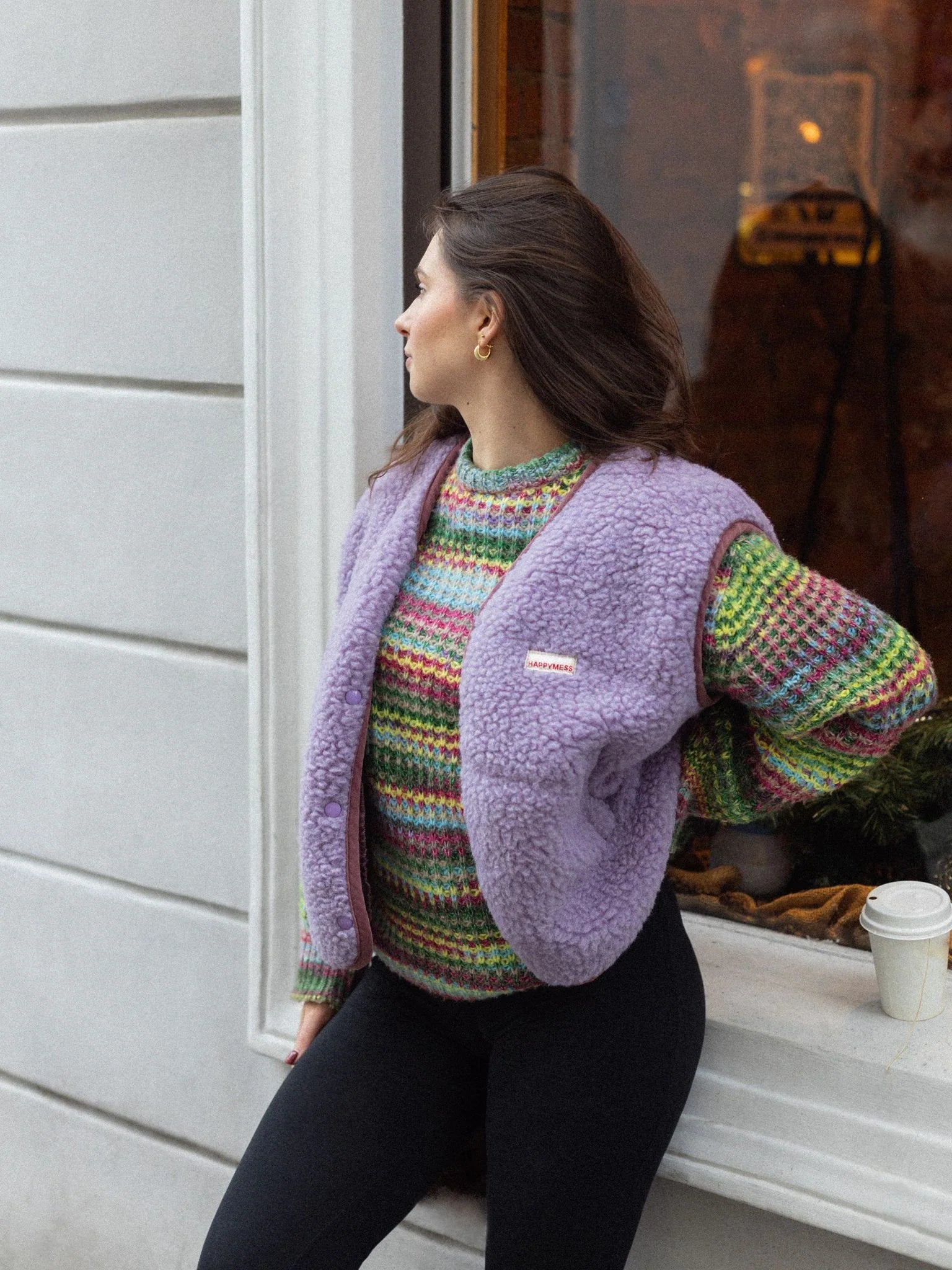 Merino Vest - Lilac Cloud