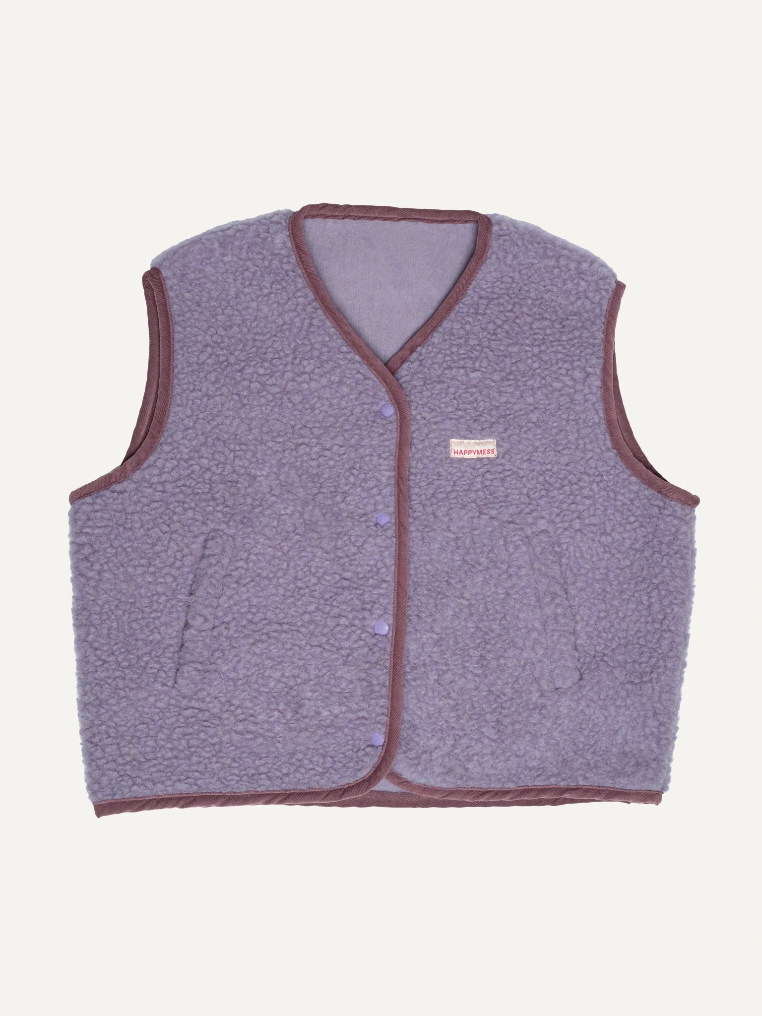 Merino Vest - Lilac Cloud