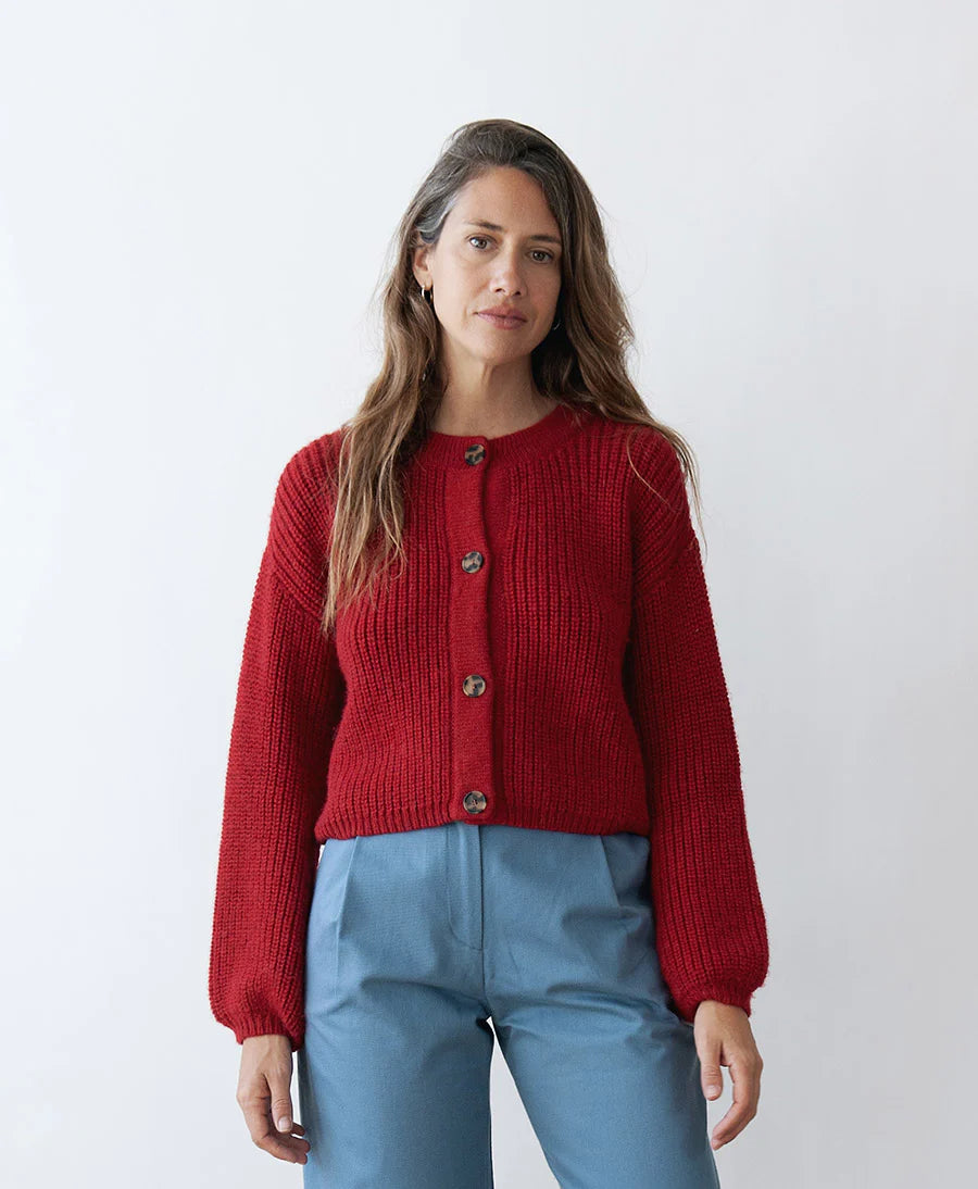 Tosca Cardigan-Pomegranate
