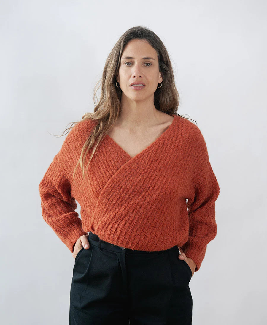 Vega Wrap Cardi - Ochre