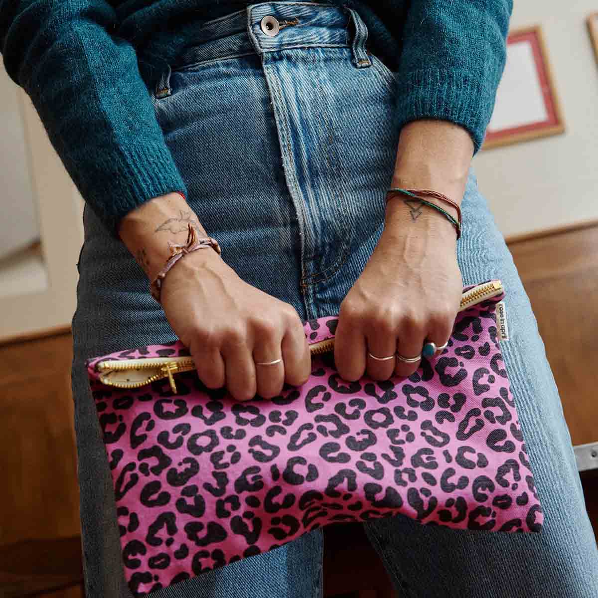 Pouch Lili Leopard - Orchid