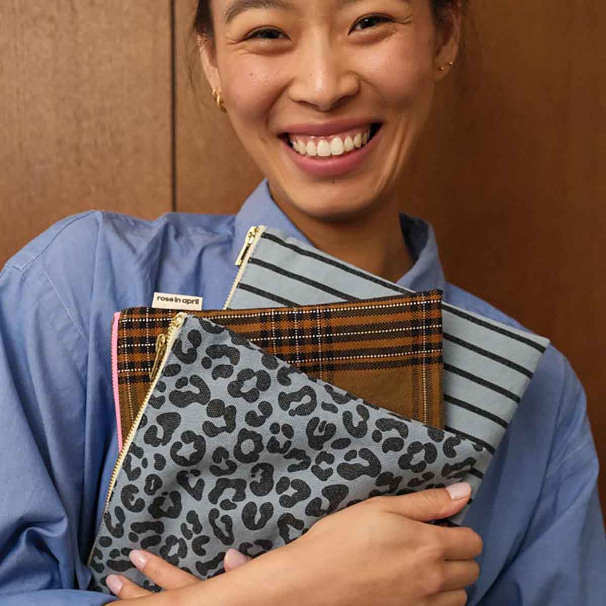 Pouch Lili Leopard - Blau