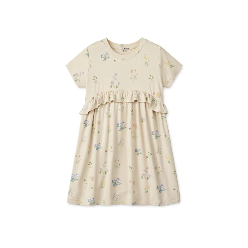 Hilma T-Shirt Kleid - Flora / Sandy