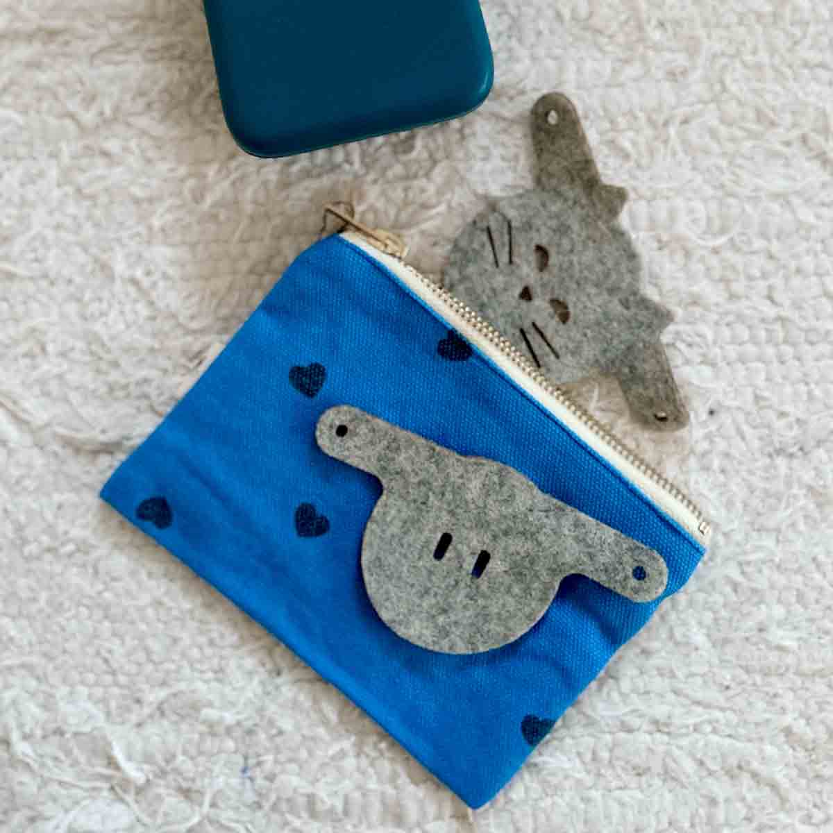 Purse Marie - Coeur Greek blue