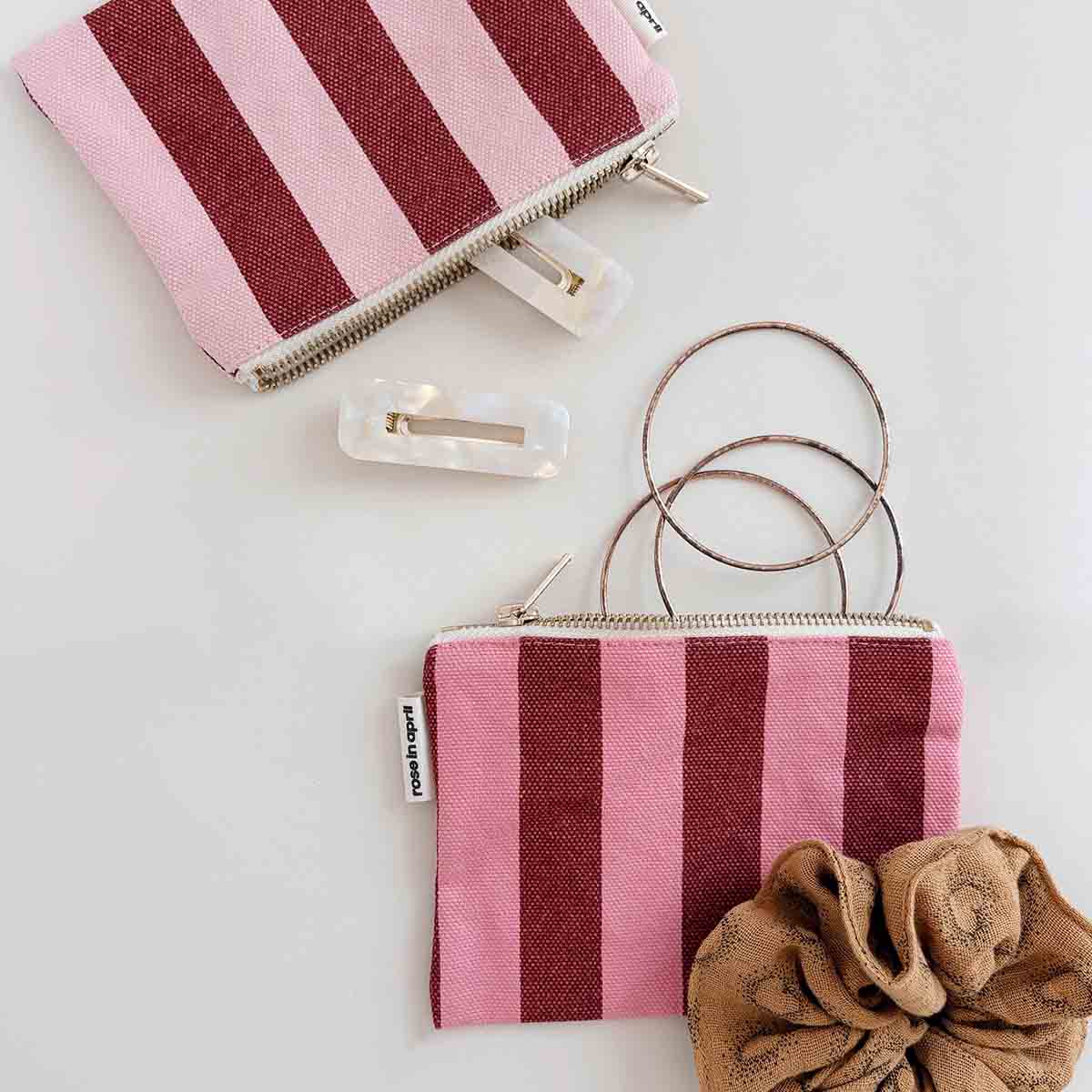 Purse Marie - Rayures Brick/Pink