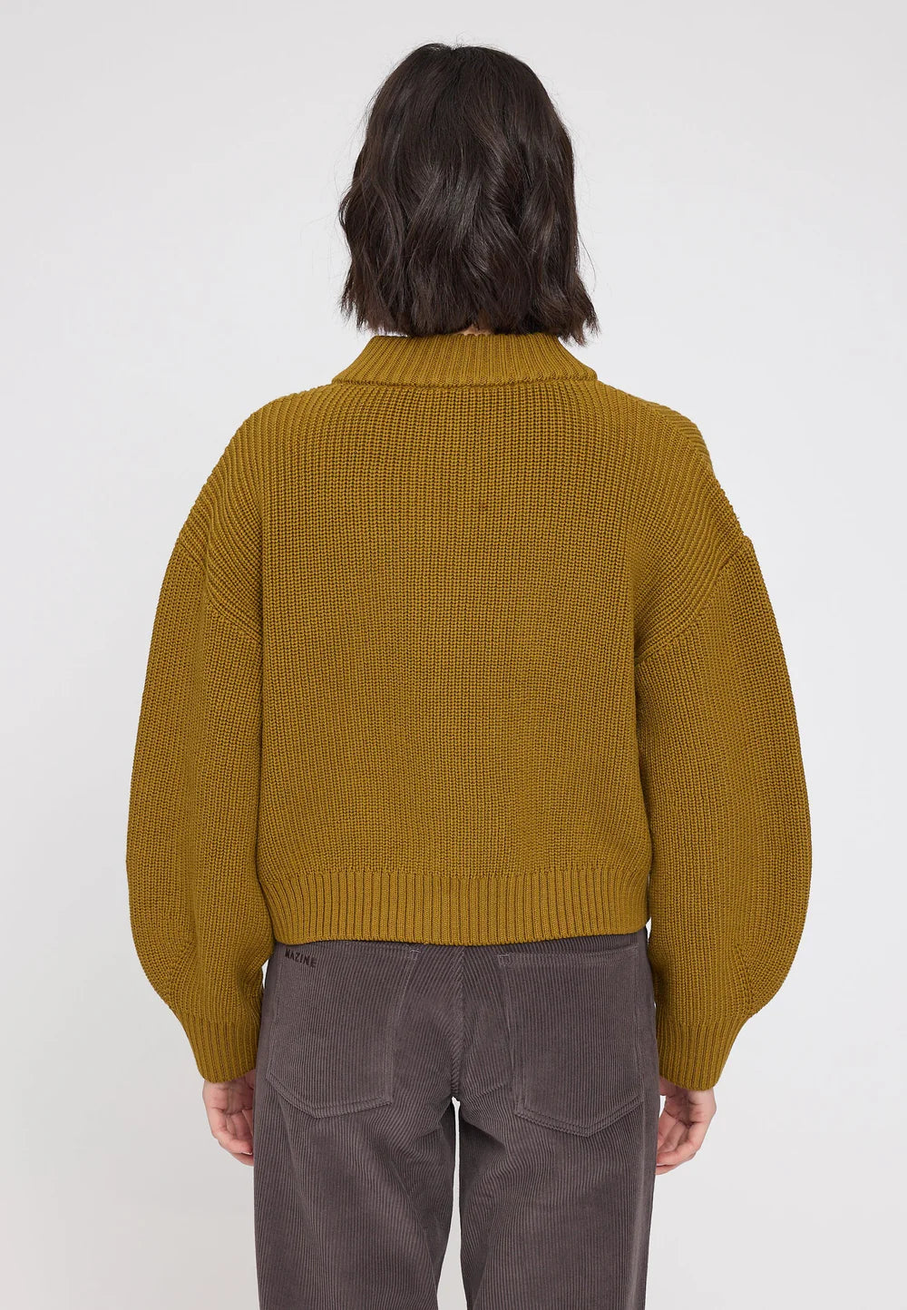 Knit Cardigan - Golden Olive