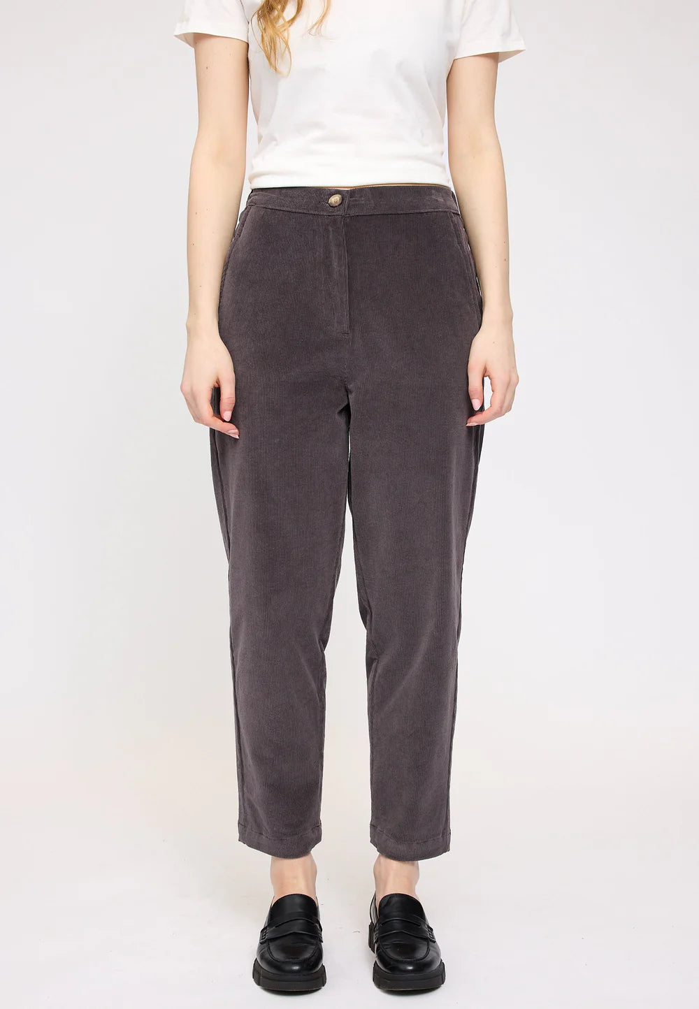 Corduroy Pants - Eggplant