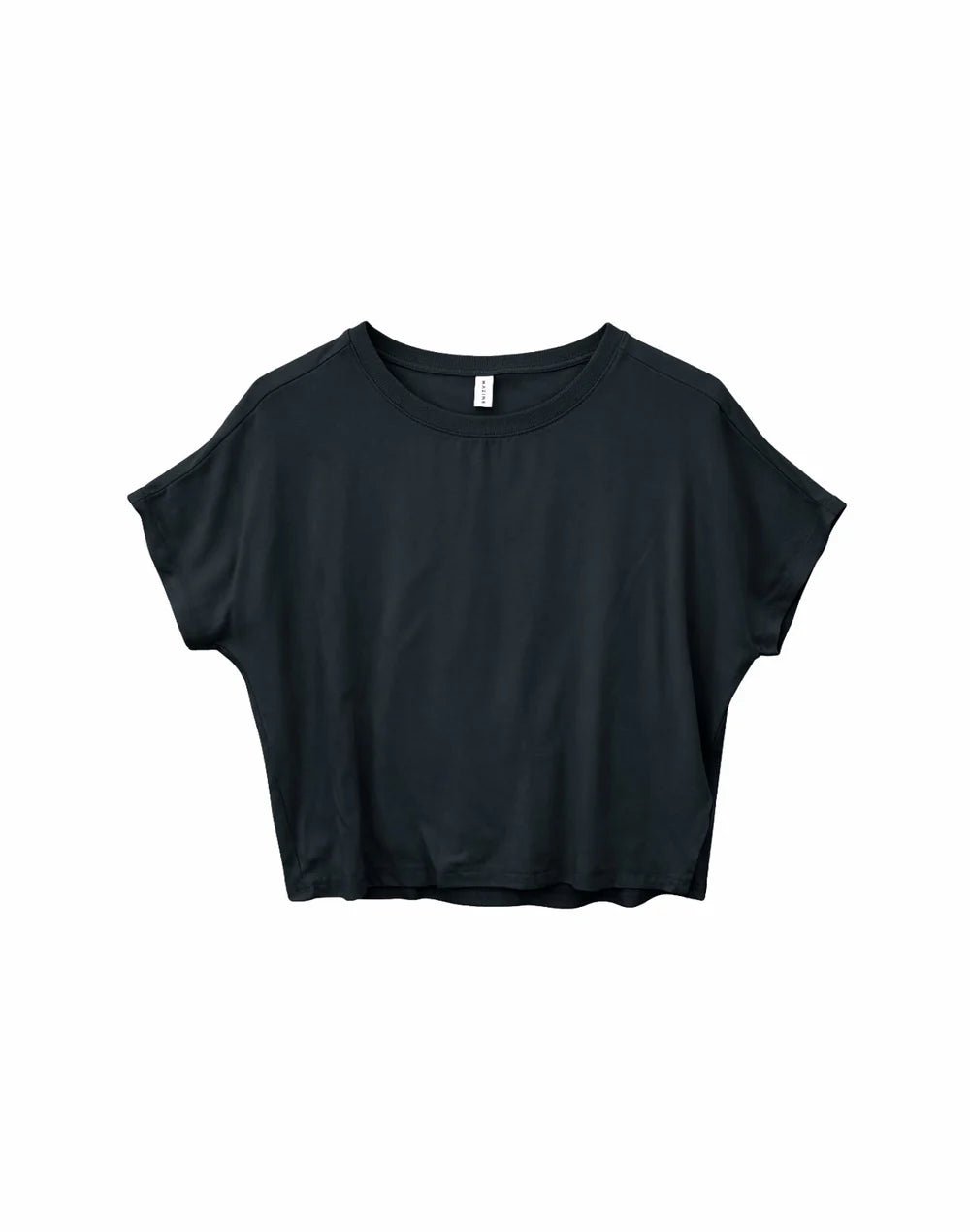 Crew Neck Viscose Blouse - Black