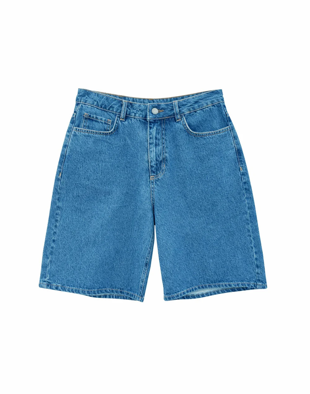 Denim Bermuda Shorts - Mid Blue Wash