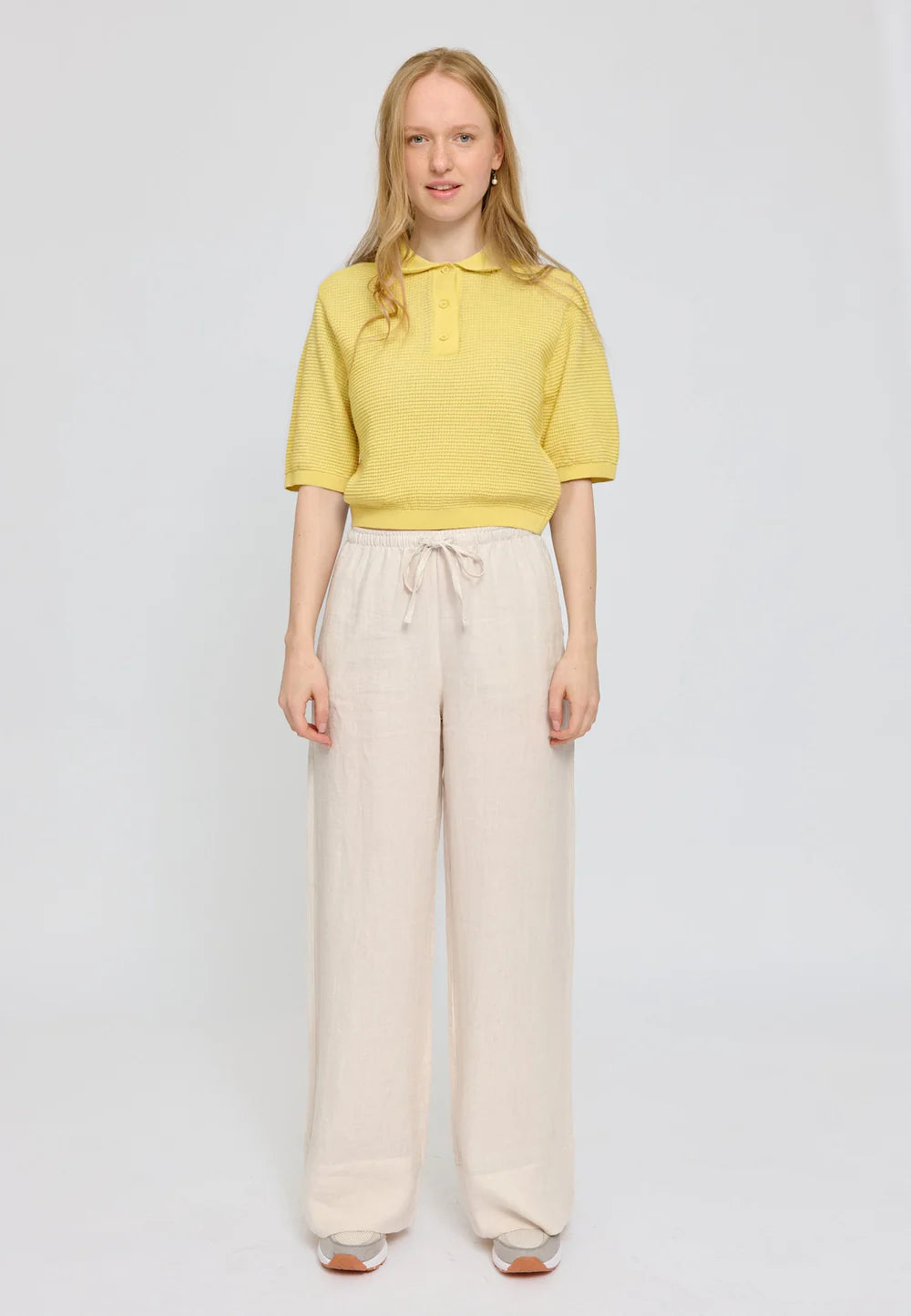 Knit Polo - Pastel Yellow