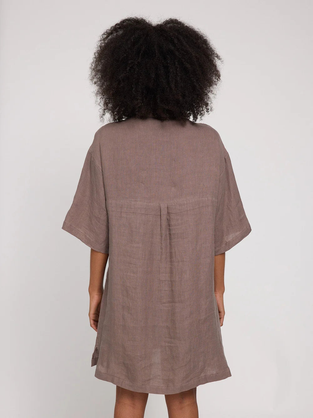 Linen Shirt Dress - Seagrass